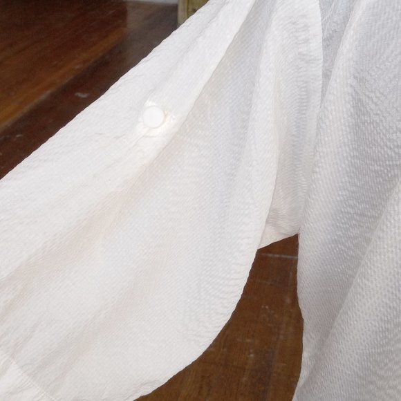 White with black embroidery patchwork detailing tunic top - Picture 2 of 9